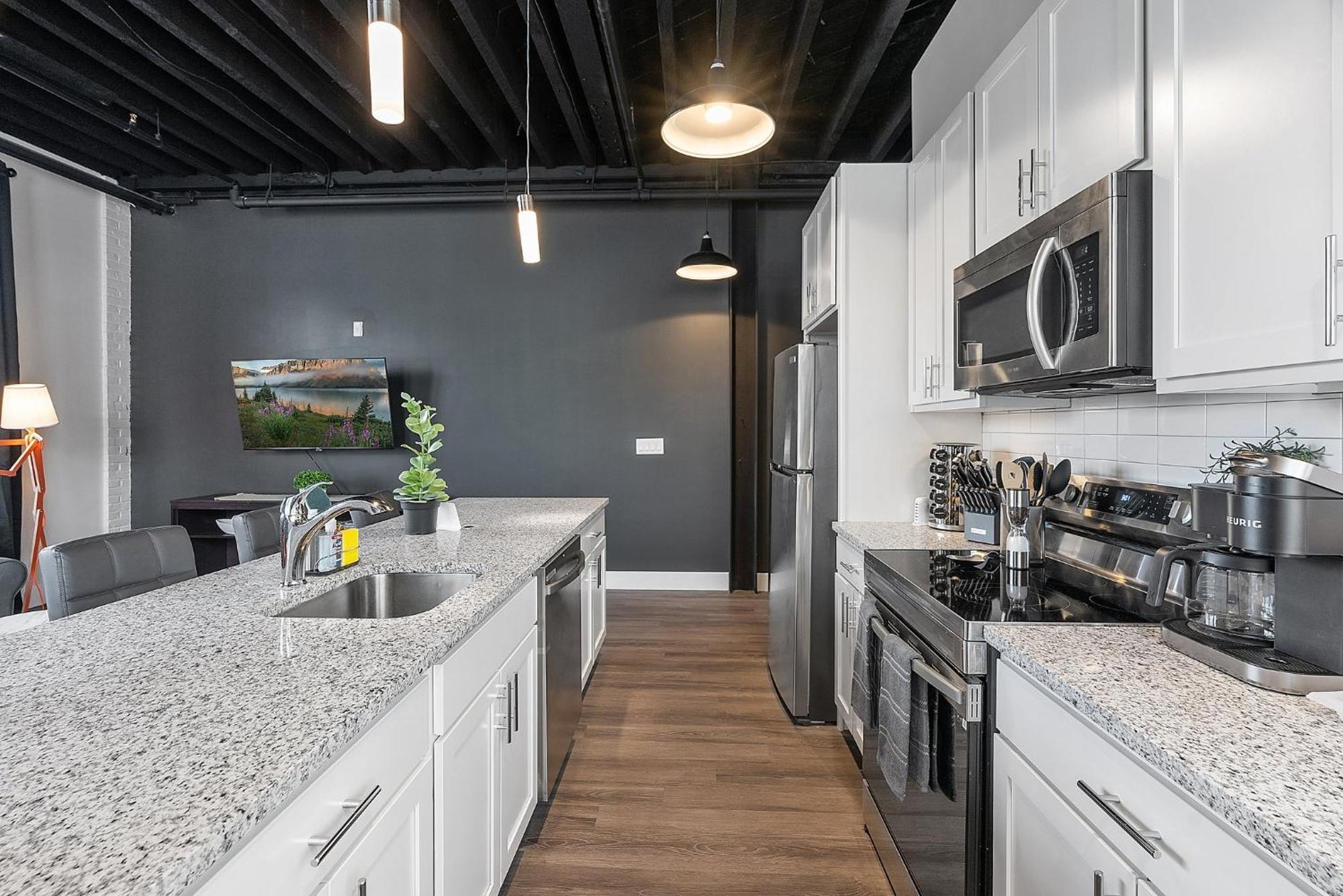 Luxury Urban 1br King Bed-parking - Heart Of Historic Germantown - Temple & Lasalle -105- Long Term! Apartment